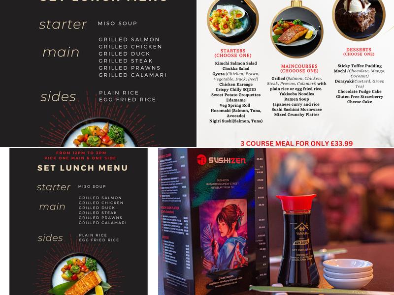 Sushizen Newbury Menu