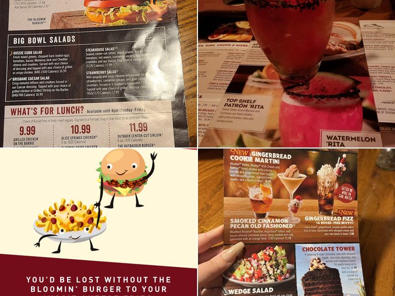 Outback Steakhouse Menu