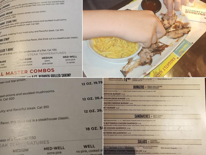 LongHorn Steakhouse Menu