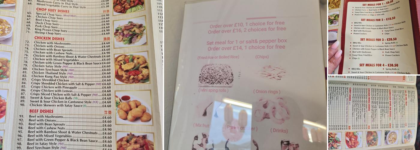 Morrido Chinese Takeaways Menu