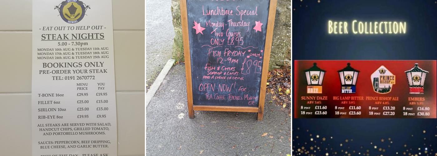 The Big Lamp Brewery Menu