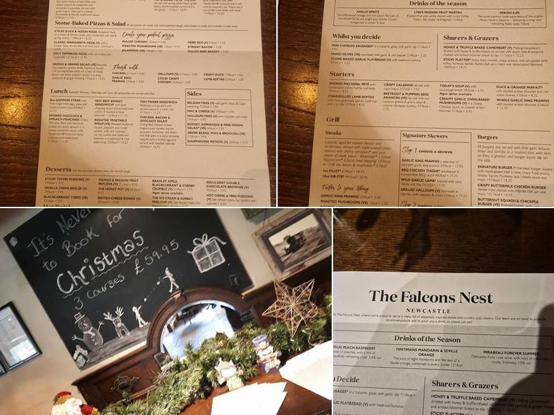 The Falcon's Nest Menu