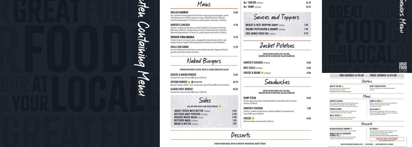 Coach & Horses, Wideopen Menu