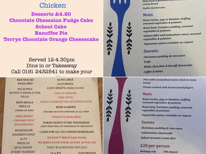 Anne's Bar Lunches @ The Vallum Menu