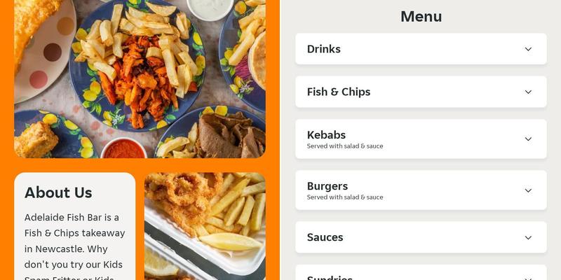 Adelaide Fish Bar Menu