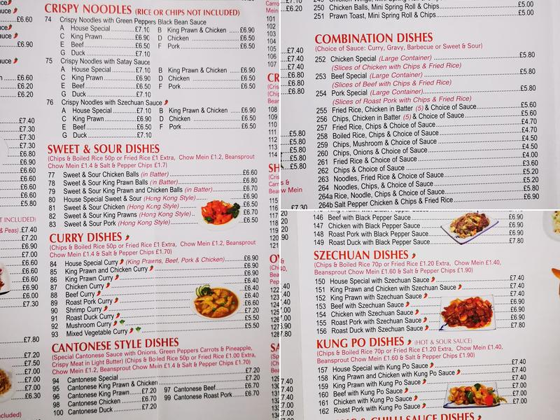 Lotus Express Menu