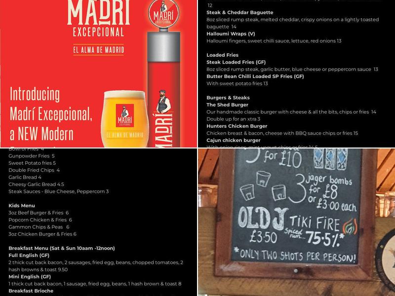 The Shed, Maybank Menu