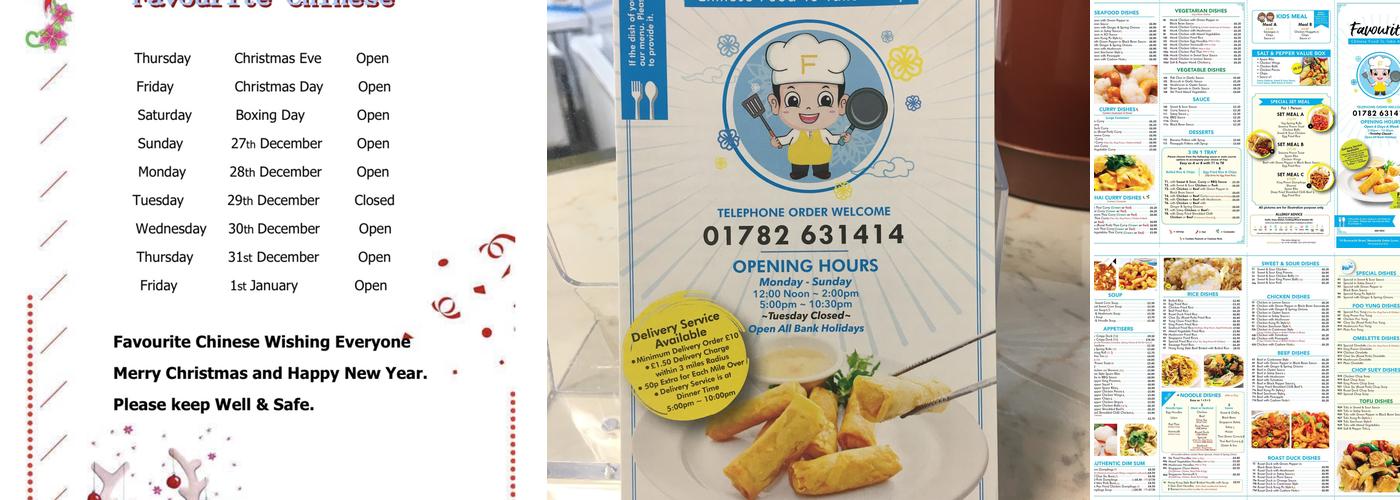 Favourite Chinese Takeaway Menu