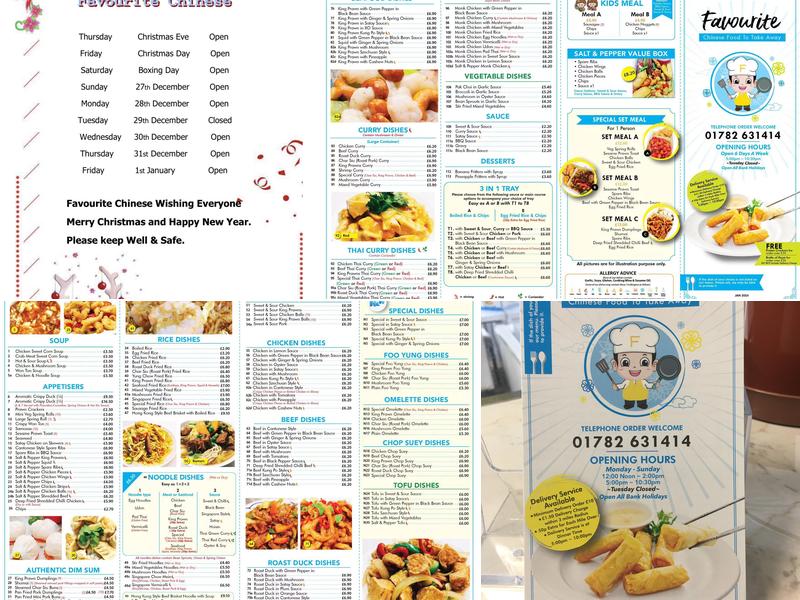 Favourite Chinese Takeaway Menu