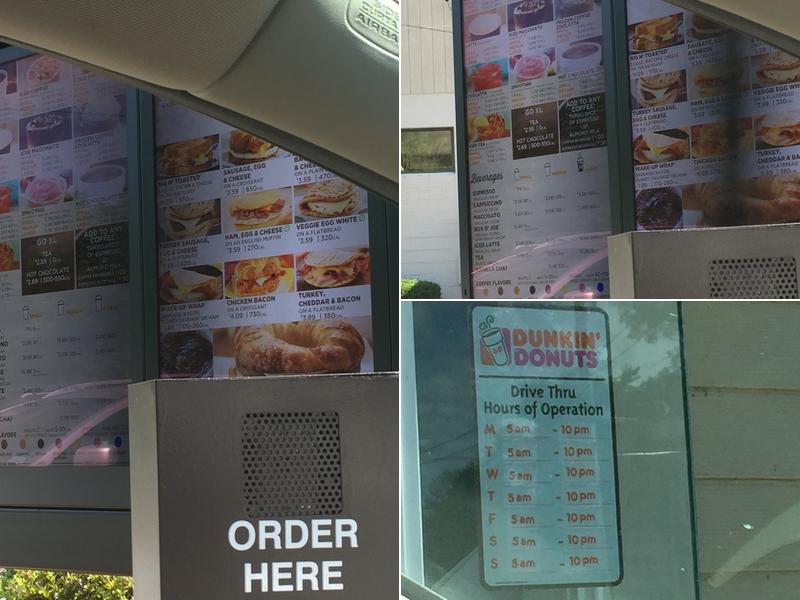 Dunkin' Menu