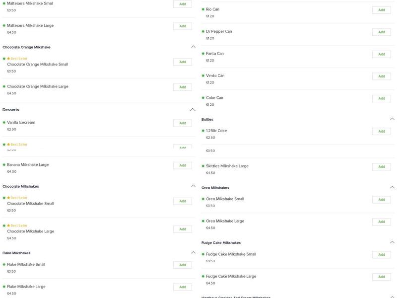 Chilli Jacks Newcastle Menu