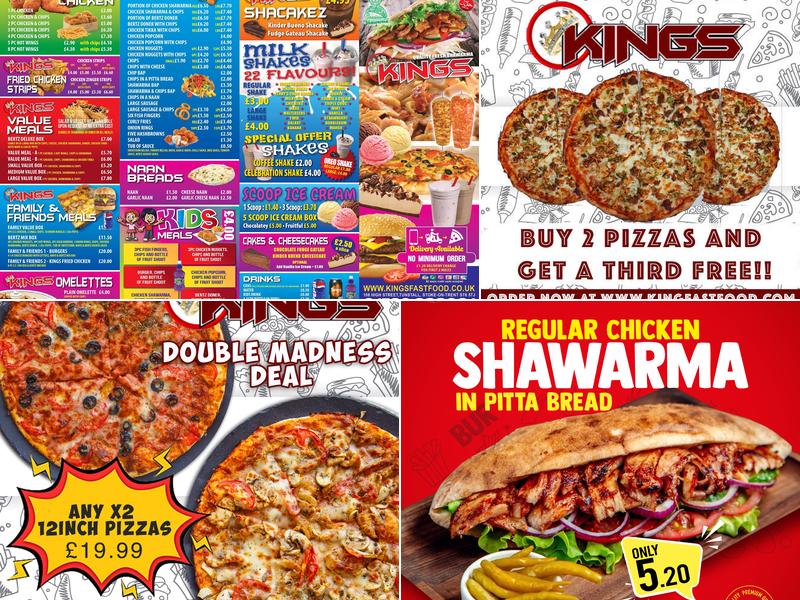 Kings Fast Food Menu