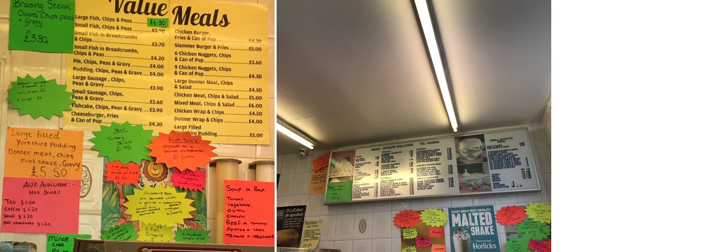 Daves Fish Bar Menu