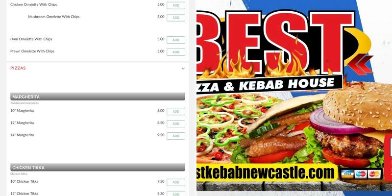 Best Kebab Takeaway Newcastle Menu