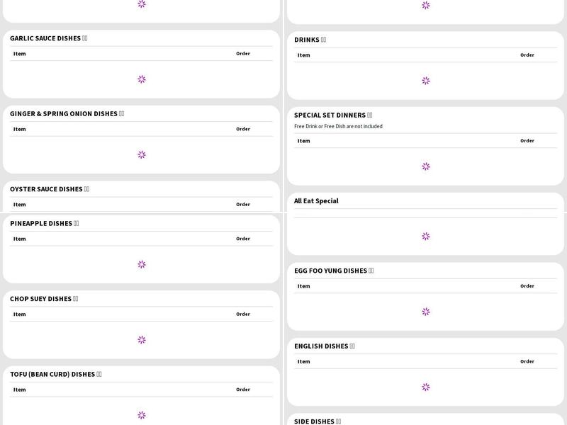 China Chef Chinese Stoke-on-Trent Menu