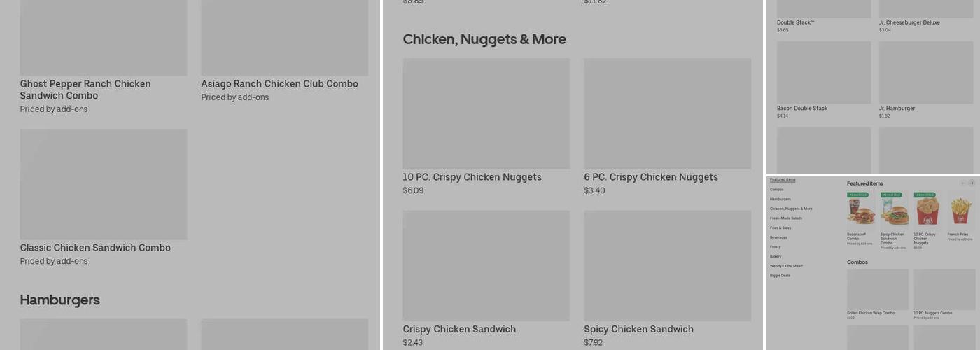 Wendy's Menu