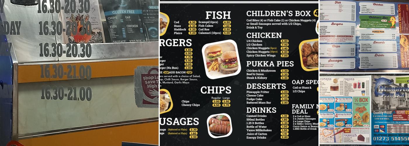 Newhaven Fish Bar Menu