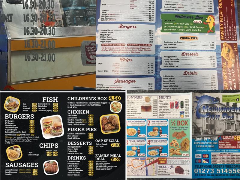 Newhaven Fish Bar Menu