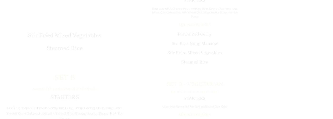 Khobkhun Thai Restaurant Menu