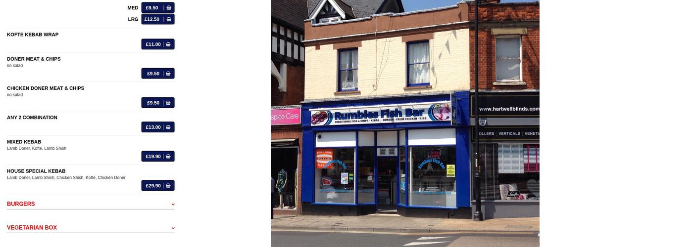 Rumbles Fish Bar New Market Menu