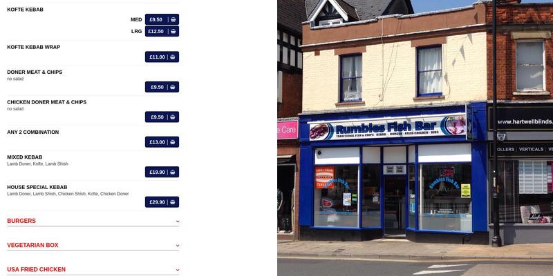 Rumbles Fish Bar New Market Menu