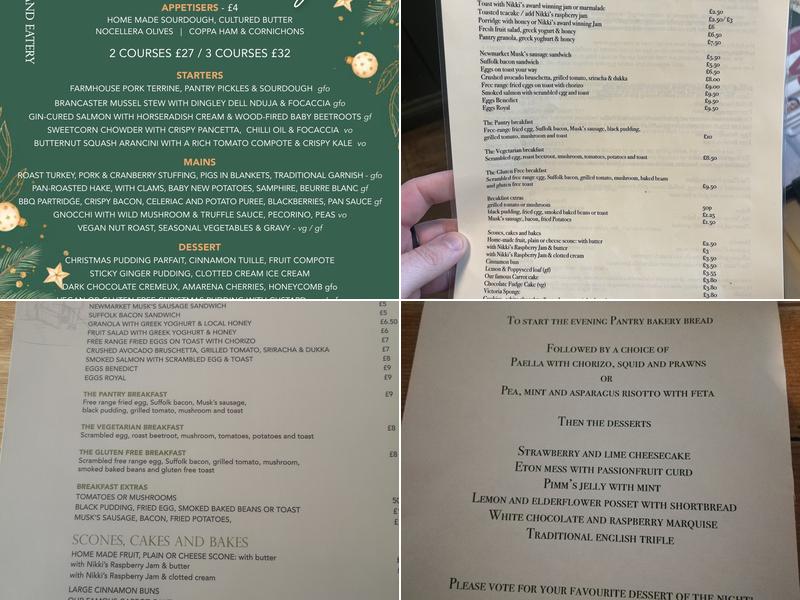 The Pantry Fine Foods Menu