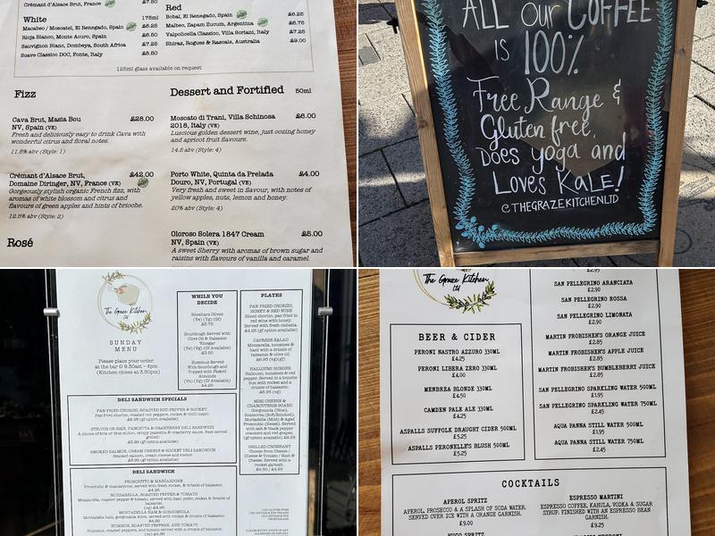 The Graze Kitchen Ltd Menu