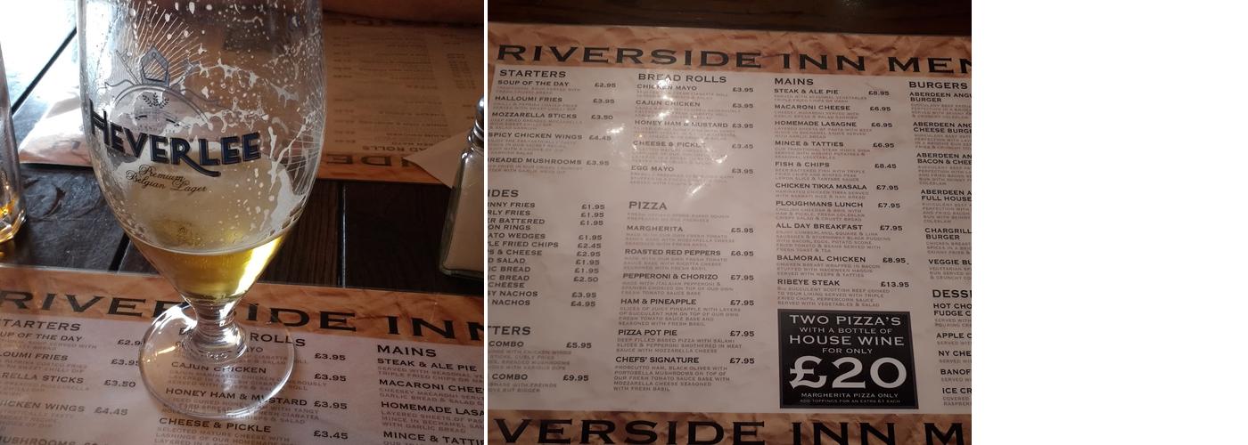 The Riverside Inn Menu