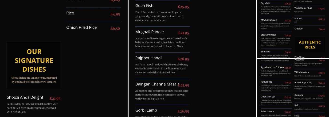 Red Fort Caerleon Menu