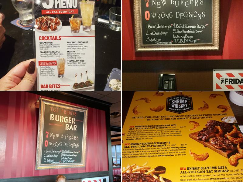 TGI Fridays Menu