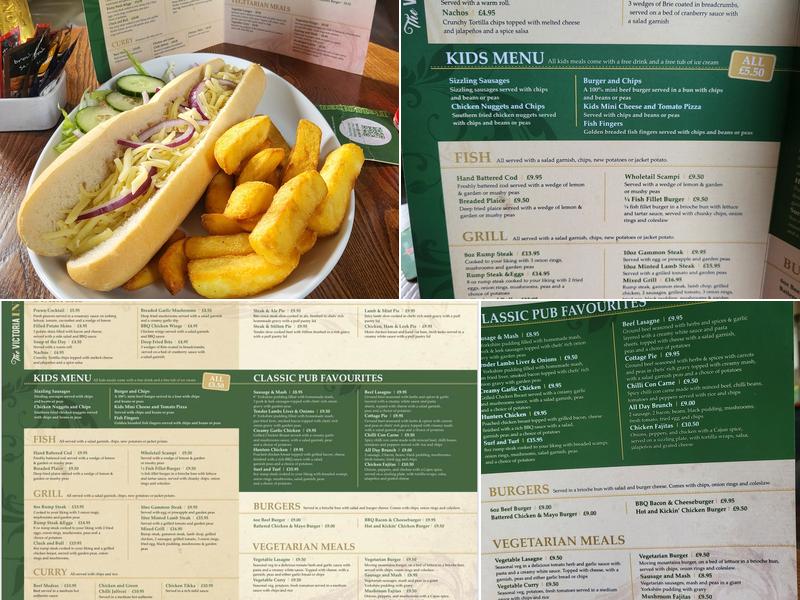 The Victoria Inn Menu