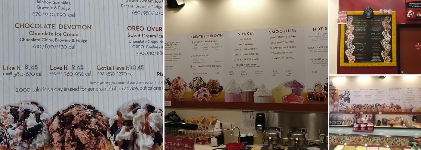 Cold Stone Creamery Menu