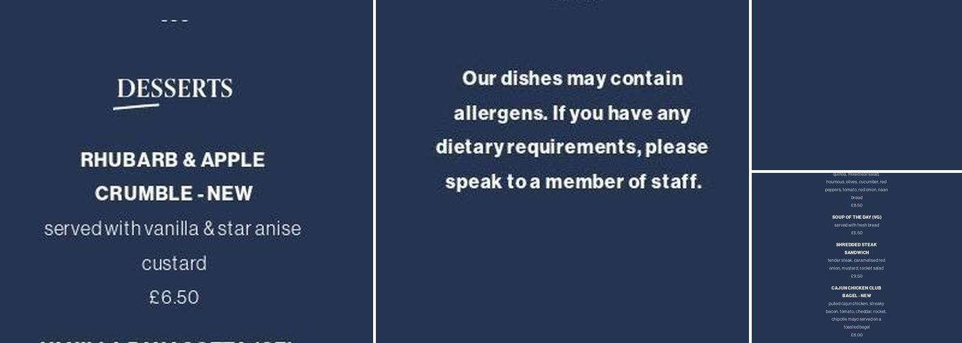 The Friendly Fox Menu