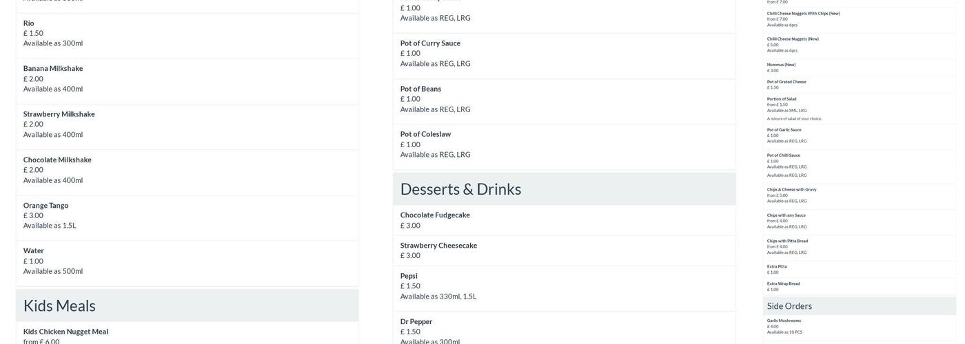 Newport Grill Kebab House Menu