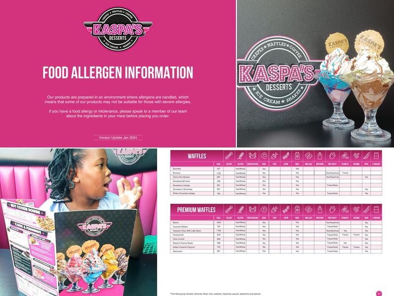 Kaspa's Newport Menu