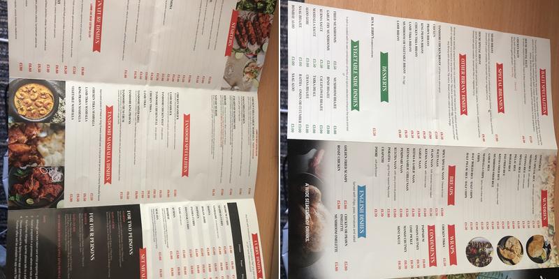 Spicy Aroma Menu