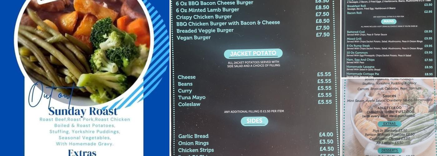 Out Out Bar & Grill Menu