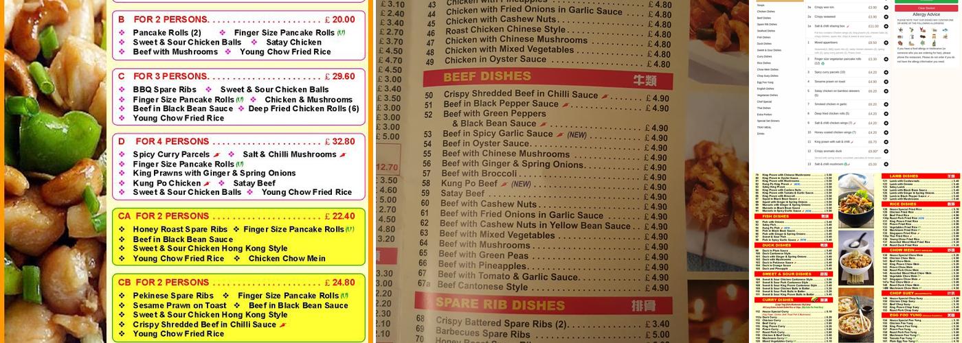 The Red Hot Goodies Menu