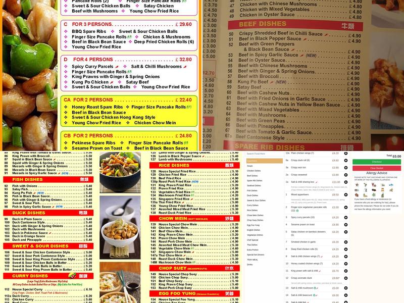 The Red Hot Goodies Menu