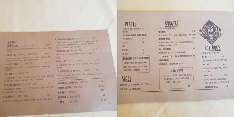 Malpas Court Mansion House Menu