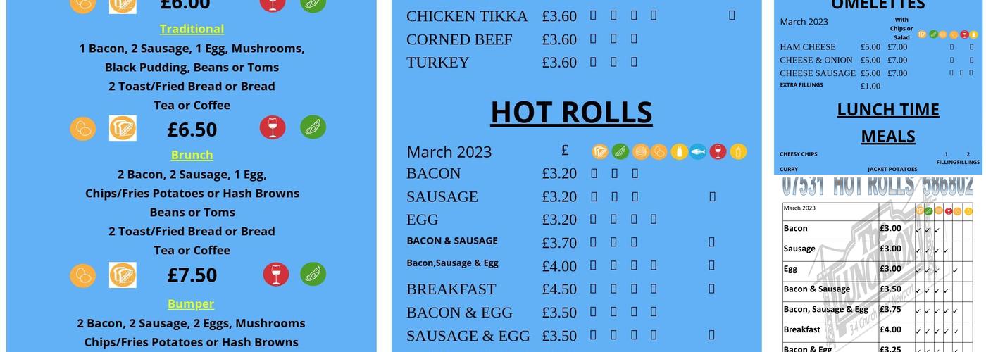 The Lunchbox Cafe Menu