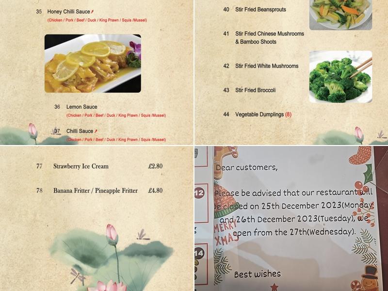 Oriental Garden Chinese Restaurant Menu