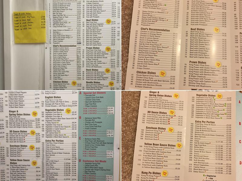 Fortune House Chinese Takeaway Menu