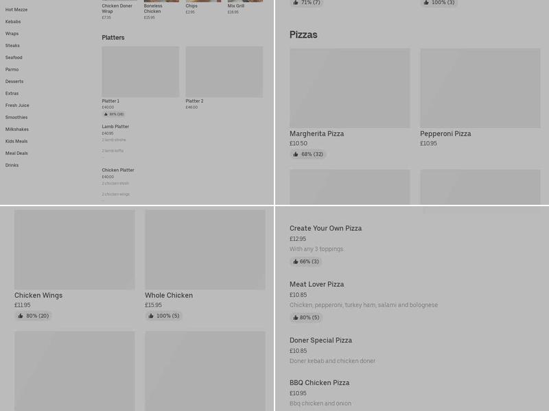 Parmesan House Lebanese Grill Menu