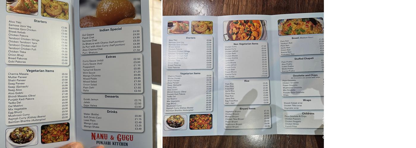 Nanu & Gugu Punjabi Kitchen Menu