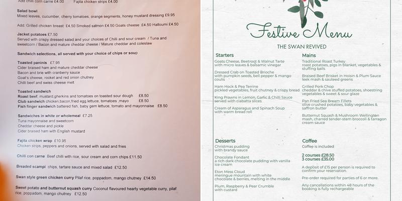 Frog & Nightgown Menu