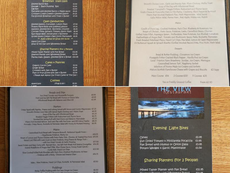 The View Restaurant Menu