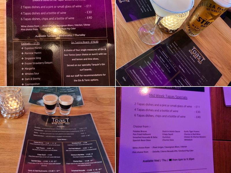 Toast Cafe & Wine Bar Ltd Menu
