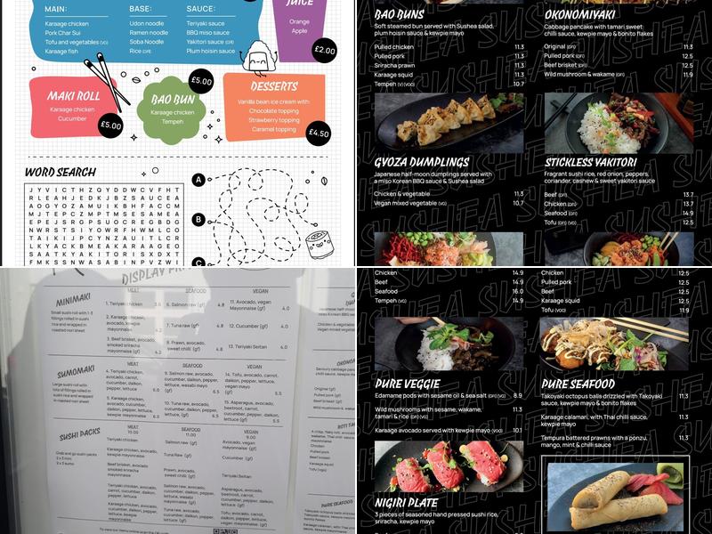 Sushea Menu