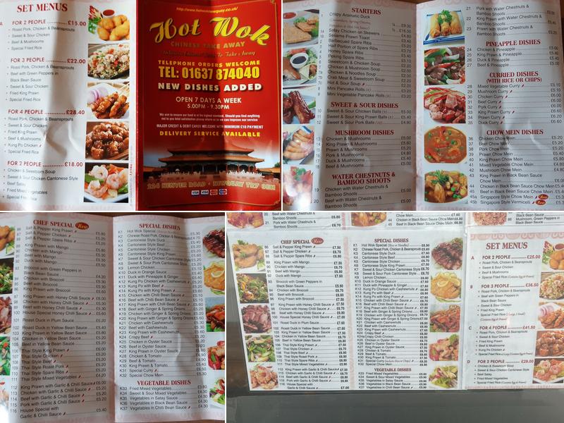 Hot Wok Trading Menu